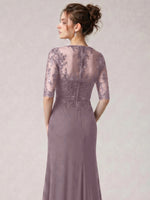 Lace Mother of the Bride Dress with Half Sleeves