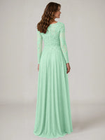 A-line Mother of the Bride Dress with Appliques