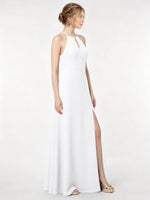 Chiffon Bridesmaid Dress with Halter 