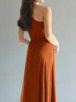 One-Shoulder Bridesmaid Dress with Slit