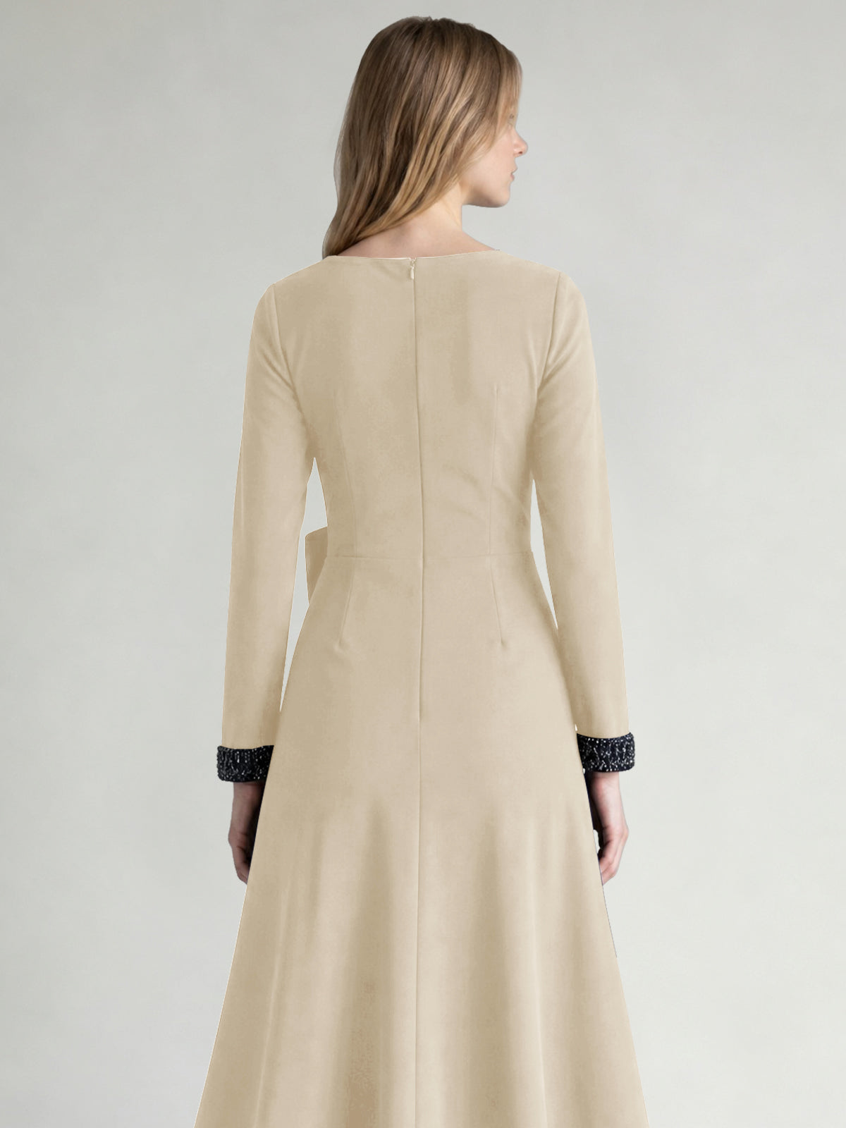 Stretch Satin Mother of the Bride Dress with Crystal