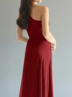 One-Shoulder Bridesmaid Dress with Slit