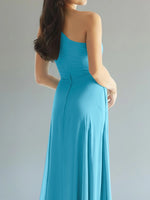 One-Shoulder Bridesmaid Dress with Slit