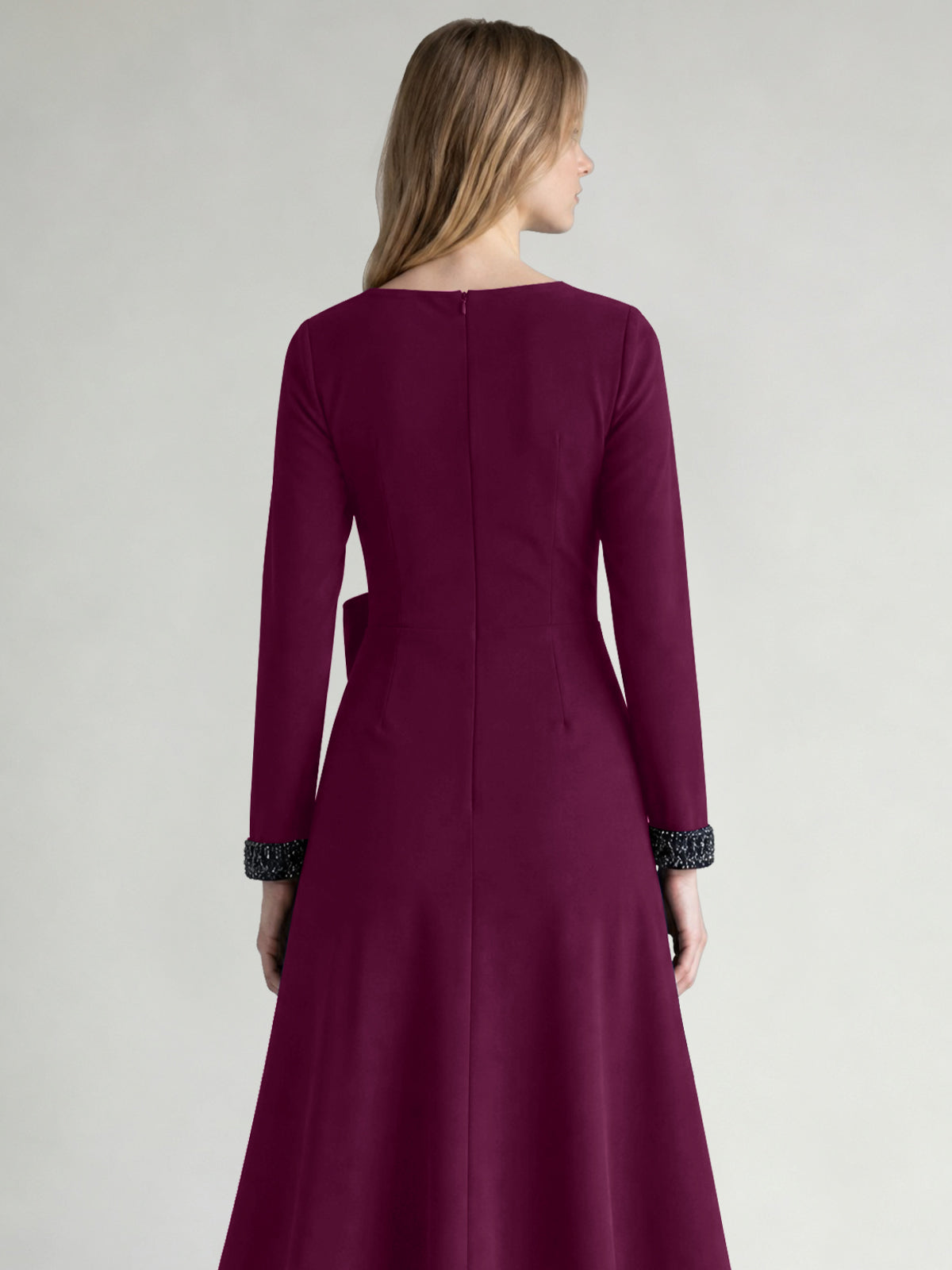 Stretch Satin Mother of the Bride Dress with Crystal