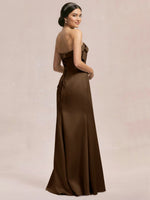Satin Bow Accent Bridesmaid Dress 