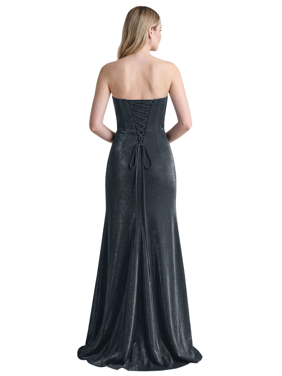 Velvet Prom Dress with Beaded Applique 