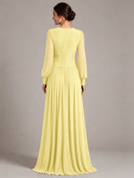 Chiffon Mother of the Bride Dress with Jewel Neckline 