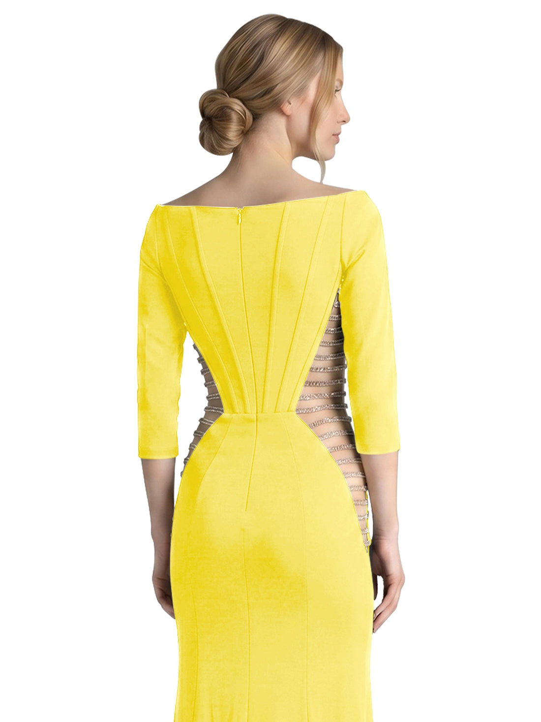 Side Cutout Slit Prom Dress 