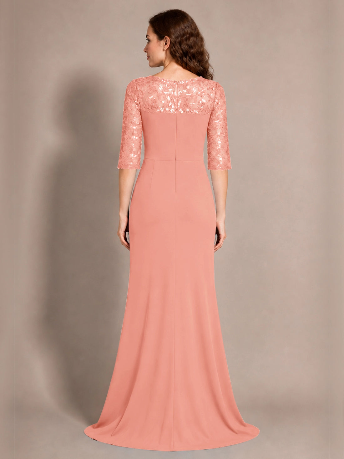 Lace Mother of the Bride Dress with Applique 