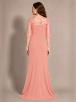 Lace Mother of the Bride Dress with Applique 