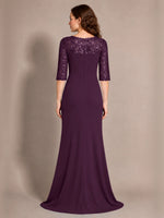 Lace Mother of the Bride Dress with Applique 