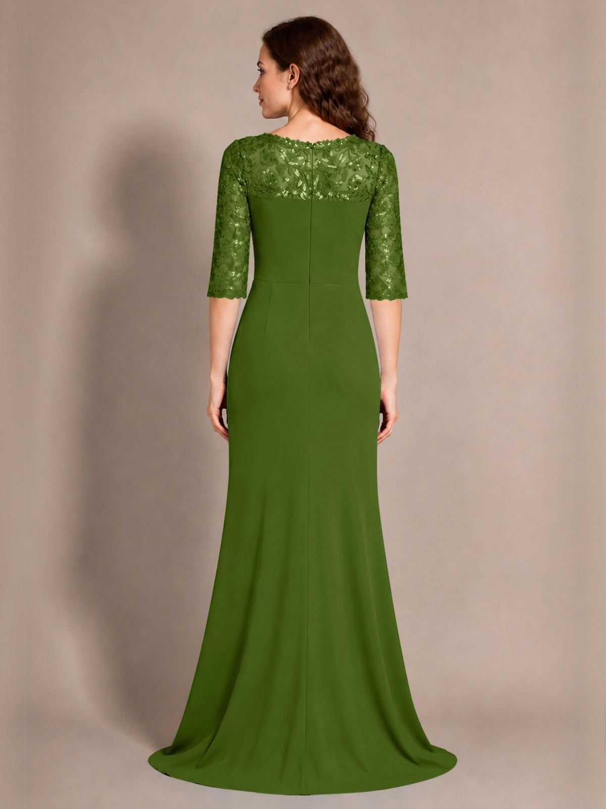 Lace Mother of the Bride Dress with Applique 