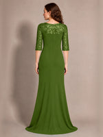 Lace Mother of the Bride Dress with Applique 