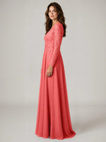 A-line Mother of the Bride Dress with Appliques
