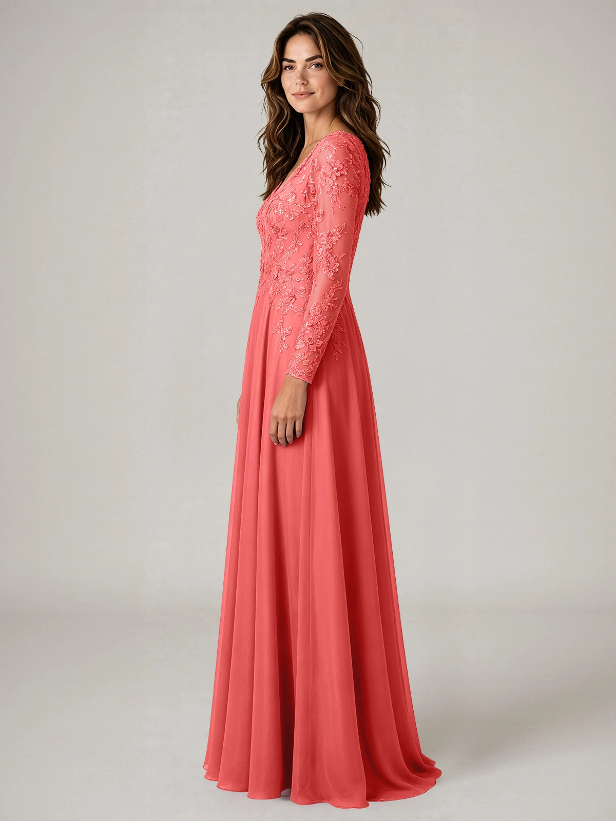 A-line Mother of the Bride Dress with Appliques