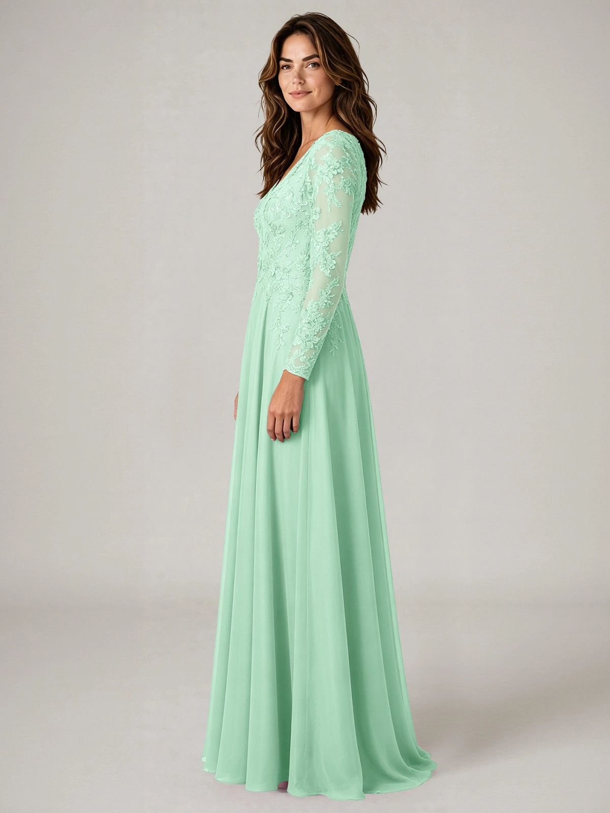 A-line Mother of the Bride Dress with Appliques