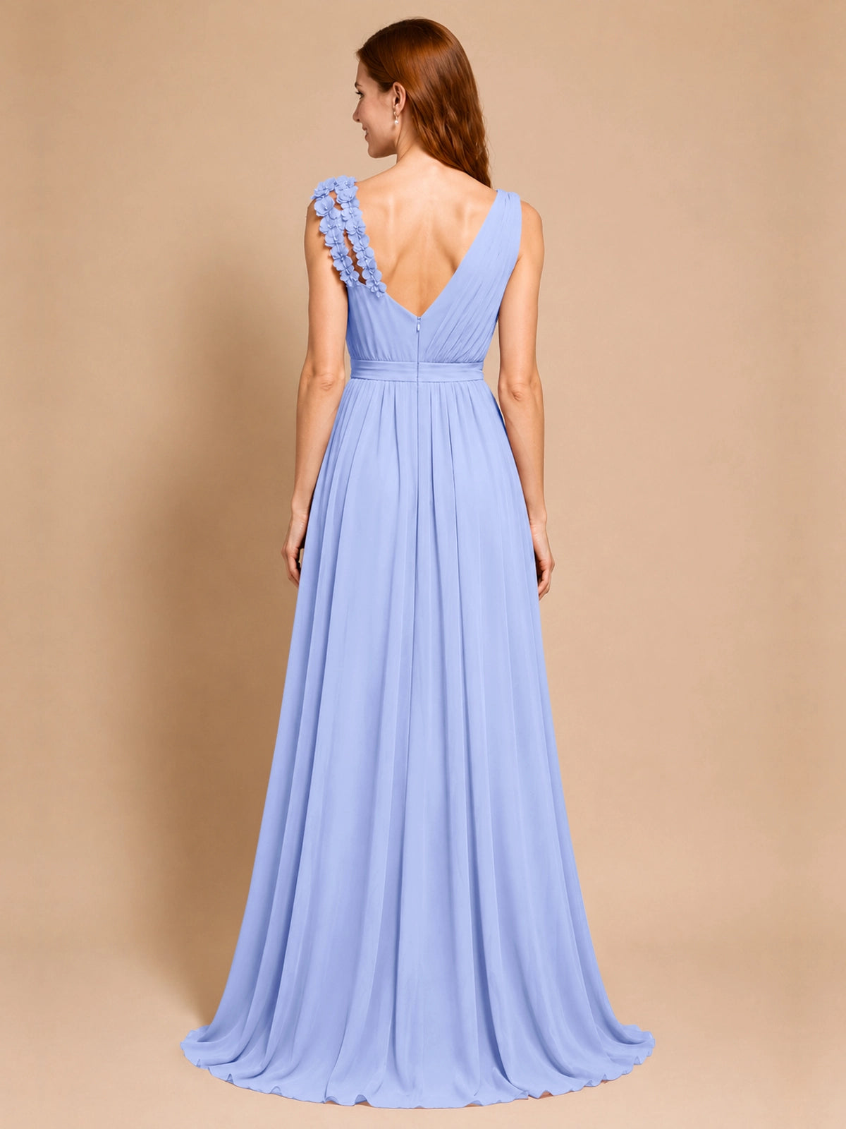 Chiffon Prom Dress with Appliques