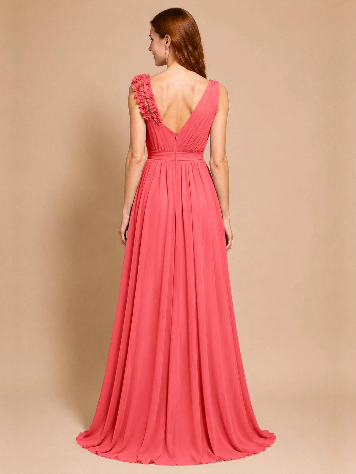 Chiffon Prom Dress with Appliques