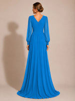 Chiffon Mother of the Bride Dress with Long Sleeves 