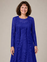 A-line Mother of the Bride Dress with Lace 