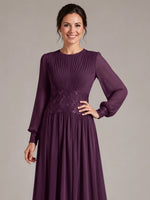 Chiffon Mother of the Bride Dress with Jewel Neckline 