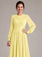 Chiffon Mother of the Bride Dress with Jewel Neckline 