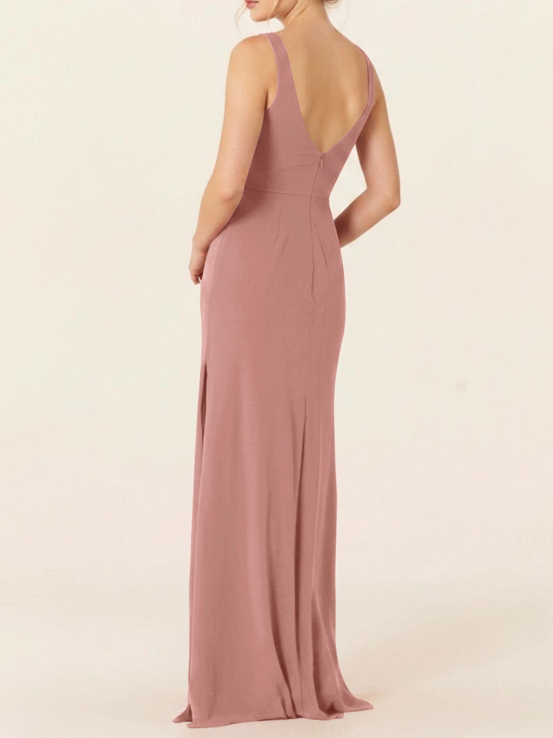 Chiffon Bridesmaid Dress with Slit 