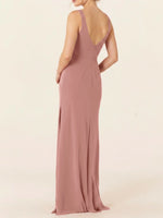 Chiffon Bridesmaid Dress with Slit 