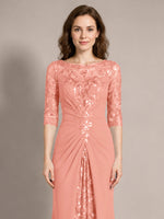 Lace Mother of the Bride Dress with Applique 