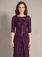 Lace Mother of the Bride Dress with Applique 