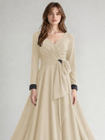 Stretch Satin Mother of the Bride Dress with Crystal