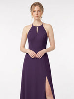 Chiffon Bridesmaid Dress with Halter 