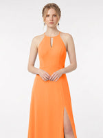 Chiffon Bridesmaid Dress with Halter 