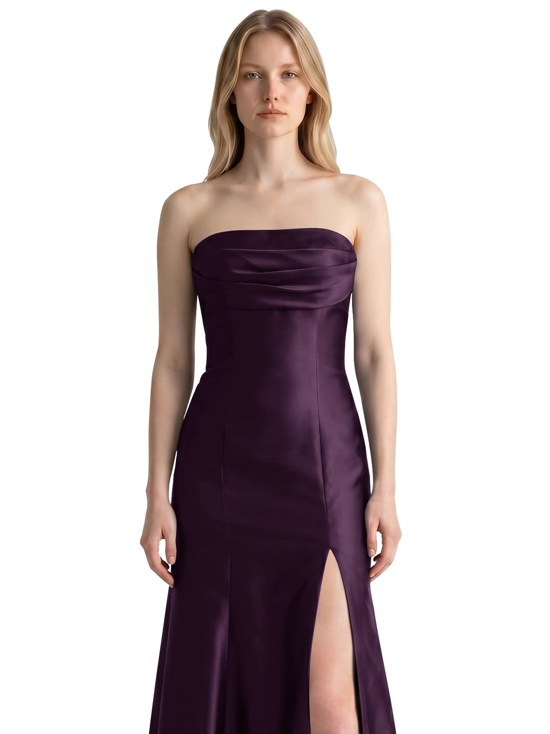 Strapless Ruched Bodice Prom Dress 