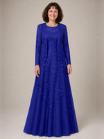 A-line Mother of the Bride Dress with Lace 