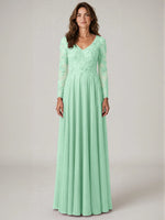 A-line Mother of the Bride Dress with Appliques