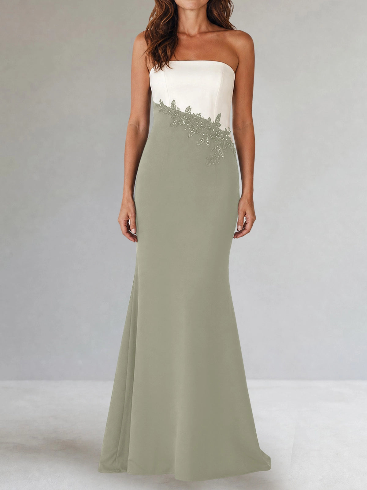 Trumpet Mother of the Bride Dress with Appliques