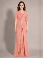 Lace Mother of the Bride Dress with Applique 
