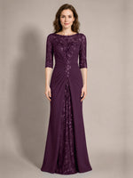 Lace Mother of the Bride Dress with Applique 