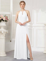 Chiffon Bridesmaid Dress with Halter 