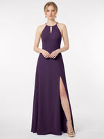 Chiffon Bridesmaid Dress with Halter 