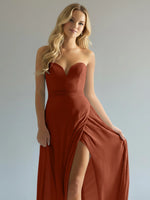 Sweetheart Bridesmaid Dress with Slit 