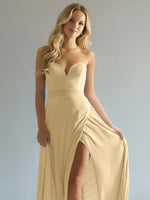 Sweetheart Bridesmaid Dress with Slit 