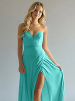 Sweetheart Bridesmaid Dress with Slit 