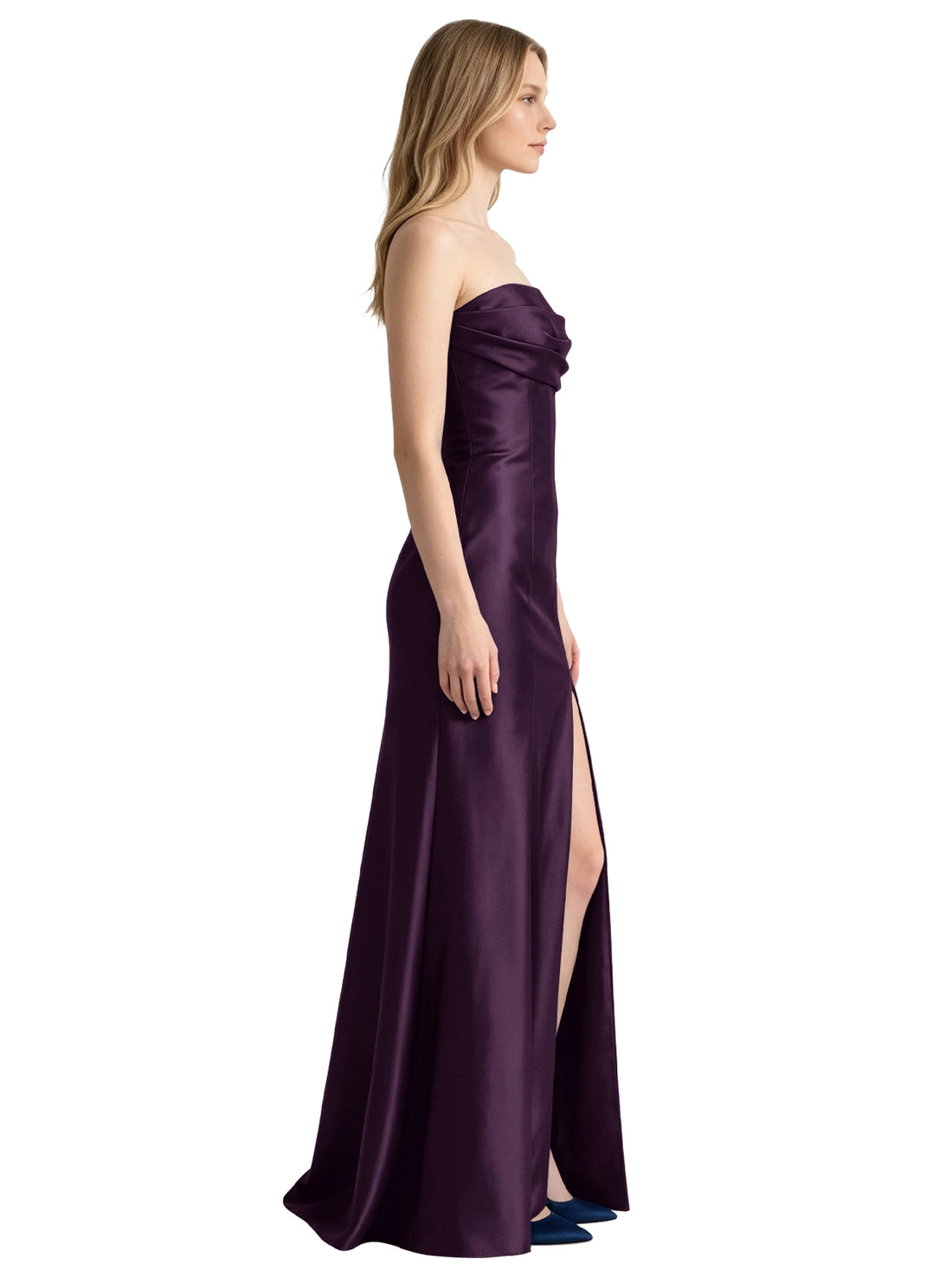 Strapless Ruched Bodice Prom Dress 