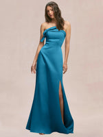 Satin Bow Accent Bridesmaid Dress 