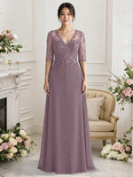 Lace Mother of the Bride Dress with Half Sleeves