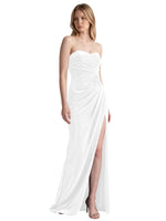 Velvet Prom Dress with Beaded Applique 