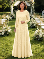 A-line Mother of the Bride Dress with Lace 