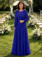 A-line Mother of the Bride Dress with Lace 